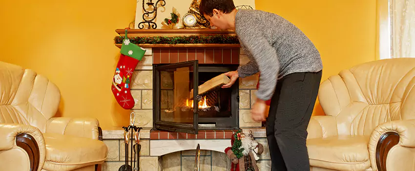 Rusted Metal Fireplace Restoration in Selma, Alabama